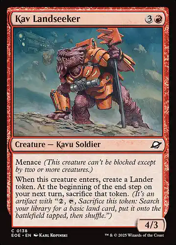 Kav Landseeker - eoe Spoiler