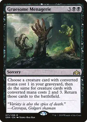 Gruesome Menagerie - grn Spoiler