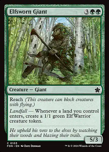 Elfsworn Giant - fdn Spoiler