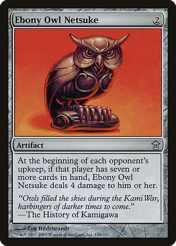Ebony Owl Netsuke - sok Spoiler