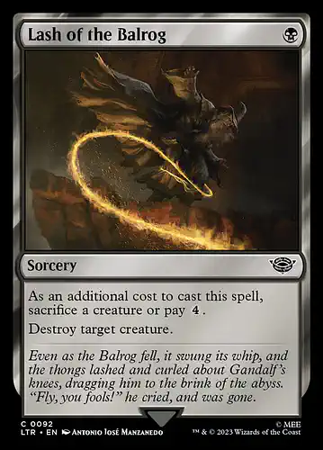 Lash of the Balrog - ltr Spoiler