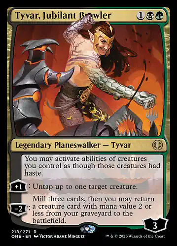 Tyvar, Jubilant Brawler - one Spoiler