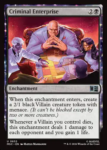 Criminal Enterprise - msc Spoiler