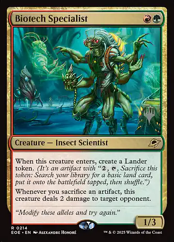 Biotech Specialist - eoe Spoiler