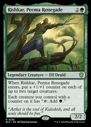 Rishkar, Peema Renegade - blc Spoiler