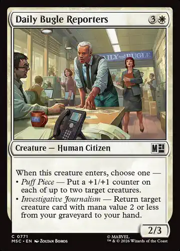 Daily Bugle Reporters - msc Spoiler