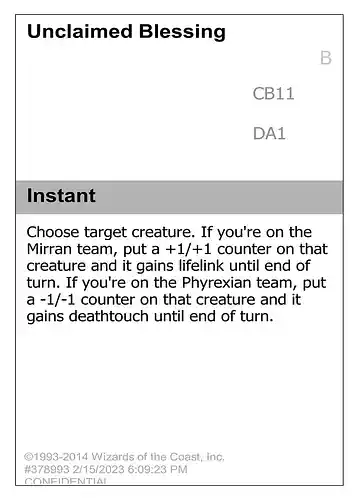 Unclaimed Blessing - unk Spoiler