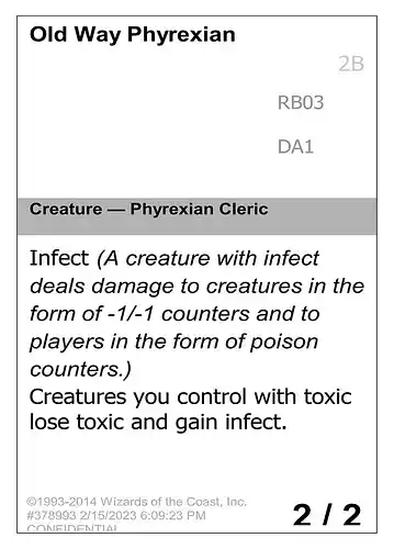 Old Way Phyrexian - unk Spoiler