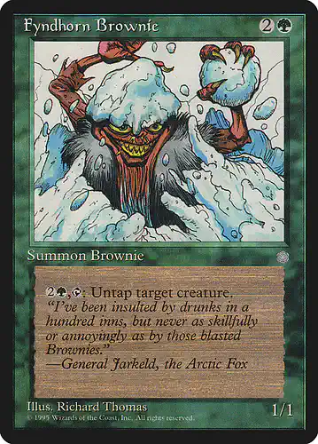 Fyndhorn Brownie - ice Spoiler