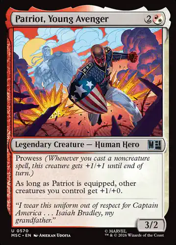 Patriot, Young Avenger - msc Spoiler