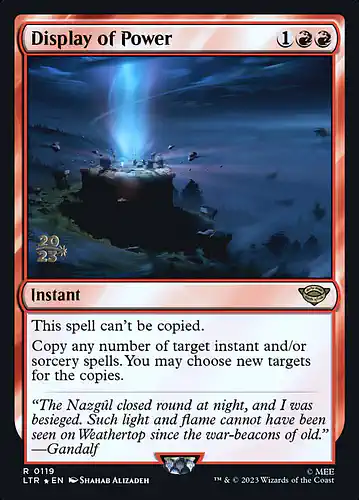 Display of Power - ltr Spoiler