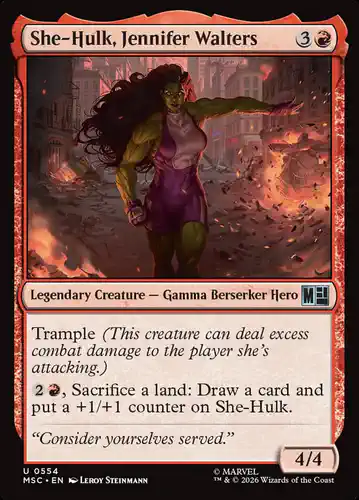 She-Hulk, Jennifer Walters - msc Spoiler