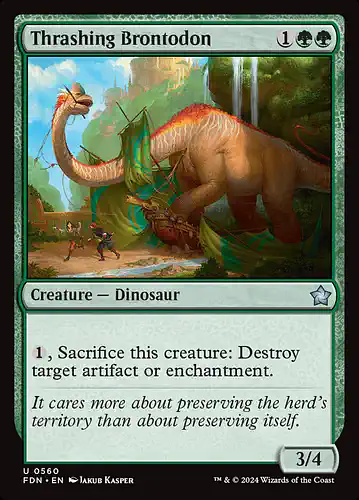 Thrashing Brontodon - fdn Spoiler