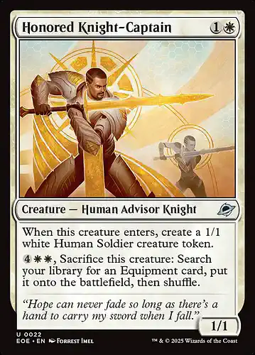 Honored Knight-Captain - eoe Spoiler