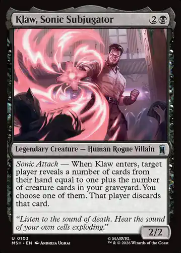 Klaw, Sonic Subjugator - msh Spoiler