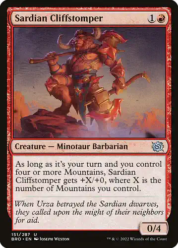 Sardian Cliffstomper - bro Spoiler