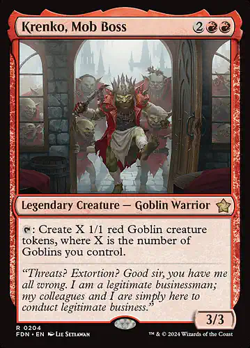 Krenko, Mob Boss - fdn Spoiler