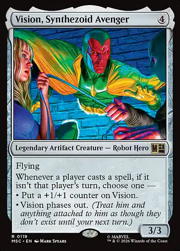 Vision, Synthezoid Avenger - msc Spoiler