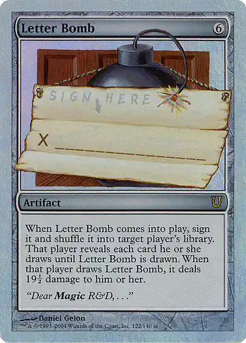 Letter Bomb - unh Spoiler
