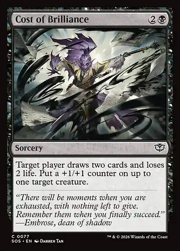 Cost of Brilliance - sos Spoiler
