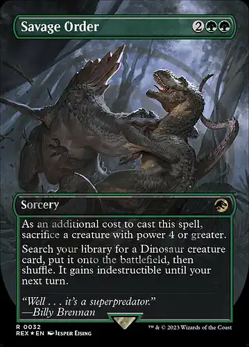 Savage Order - rex Spoiler
