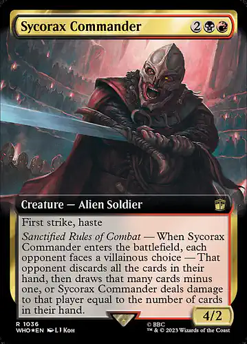 Sycorax Commander - who Spoiler