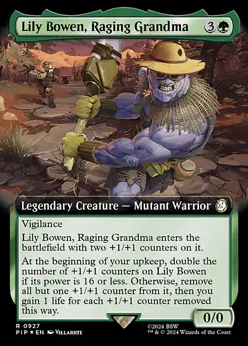 Lily Bowen, Raging Grandma - pip Spoiler