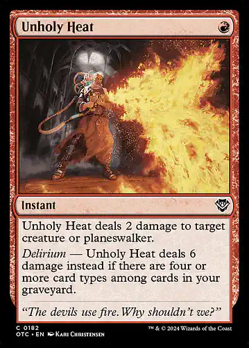 Unholy Heat - otc Spoiler