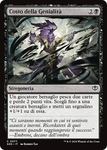 Cost of Brilliance - sos Spoiler