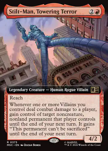 Stilt-Man, Towering Terror - msc Spoiler