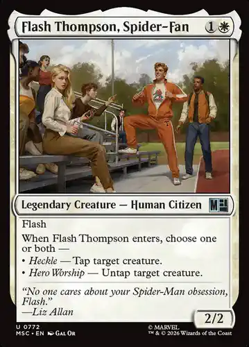 Flash Thompson, Spider-Fan - msc Spoiler
