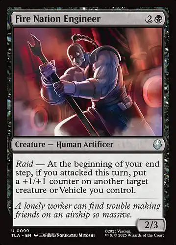 Fire Nation Engineer - tla Spoiler