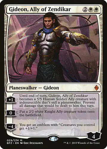 Gideon, Ally of Zendikar - bfz Spoiler