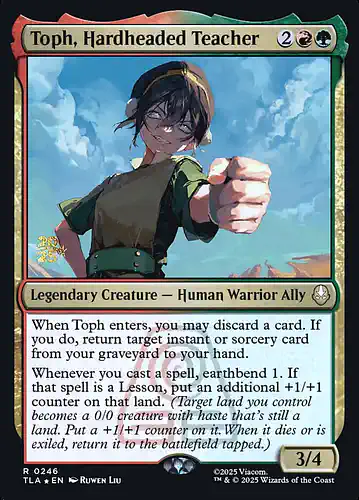 Toph, Hardheaded Teacher - tla Spoiler