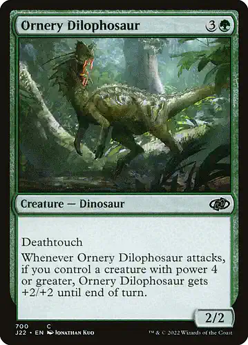 Ornery Dilophosaur - j22 Spoiler