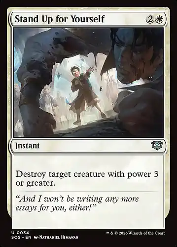 Stand Up for Yourself - sos Spoiler