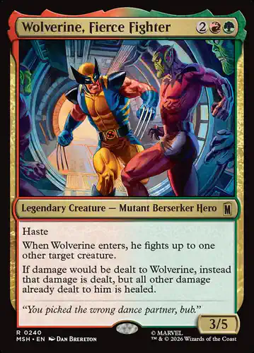 Wolverine, Fierce Fighter - msh Spoiler