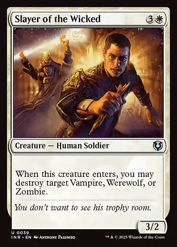 Slayer of the Wicked - inr Spoiler
