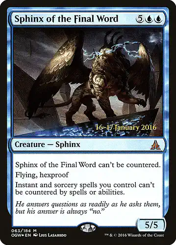 Sphinx of the Final Word - ogw Spoiler
