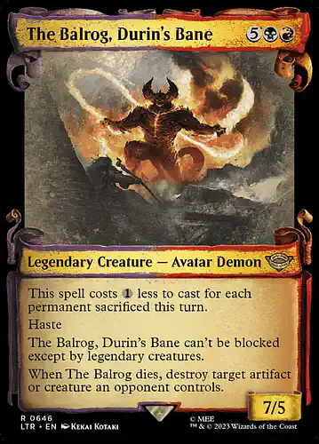 The Balrog, Durin's Bane - ltr Spoiler