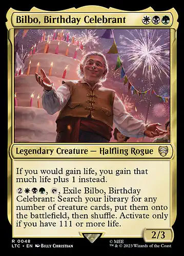 Bilbo, Birthday Celebrant - ltc Spoiler