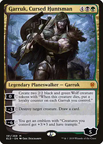 Garruk, Cursed Huntsman - eld Spoiler