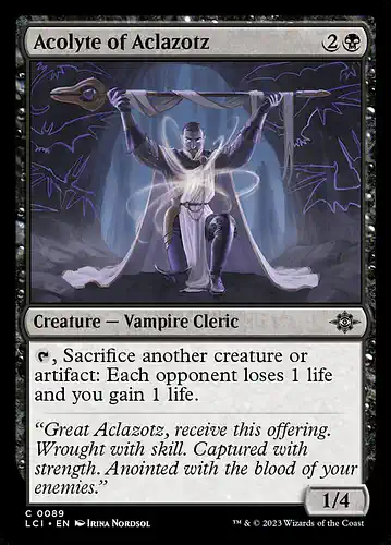Acolyte of Aclazotz - lci Spoiler