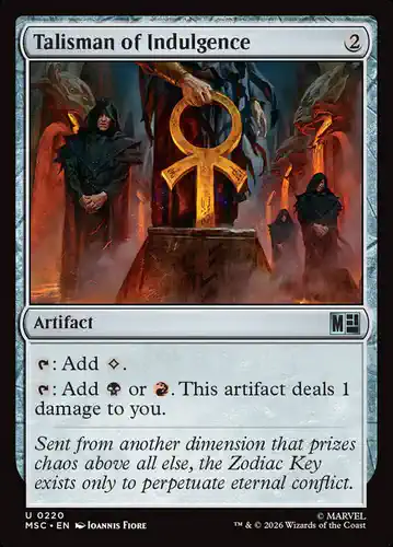 Talisman of Indulgence - msc Spoiler