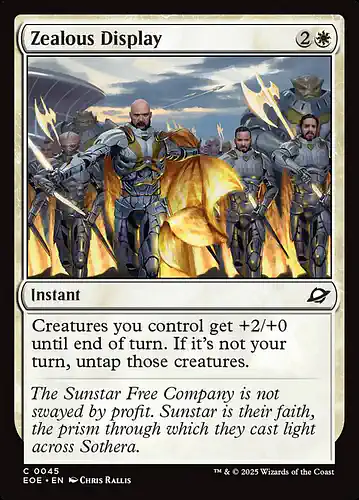 Zealous Display - eoe Spoiler