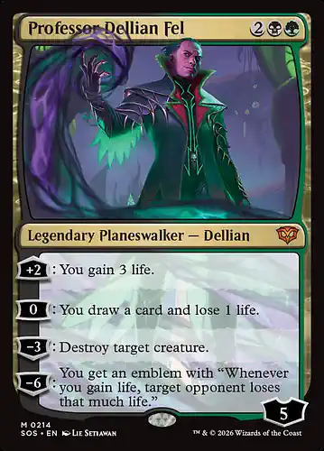 Professor Dellian Fel - sos Spoiler