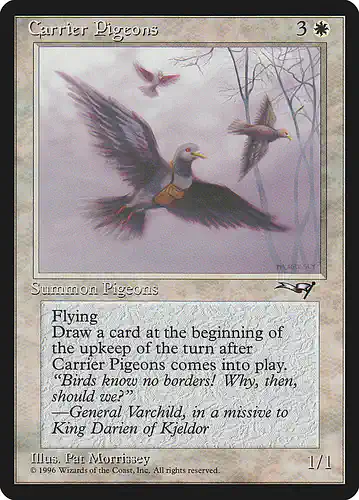Carrier Pigeons - all Spoiler