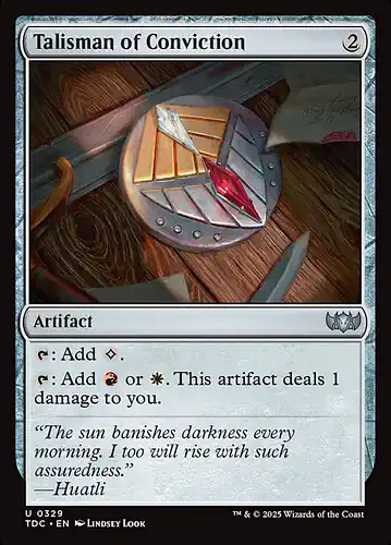 Talisman of Conviction - tdc Spoiler