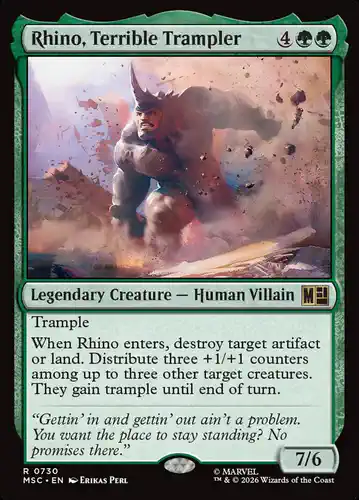 Rhino, Terrible Trampler - msc Spoiler