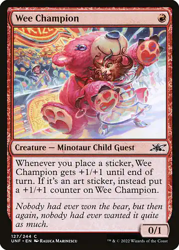 Wee Champion - unf Spoiler